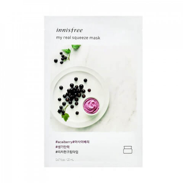 Innisfree My Real Squeeze Sheet Mask Acai Berry, 20ML