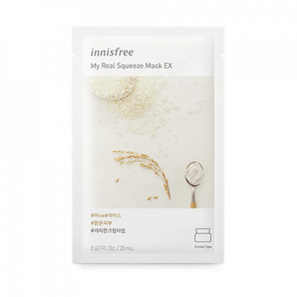 Innisfree My Real Squeeze Sheet Mask Rice, 20ML
