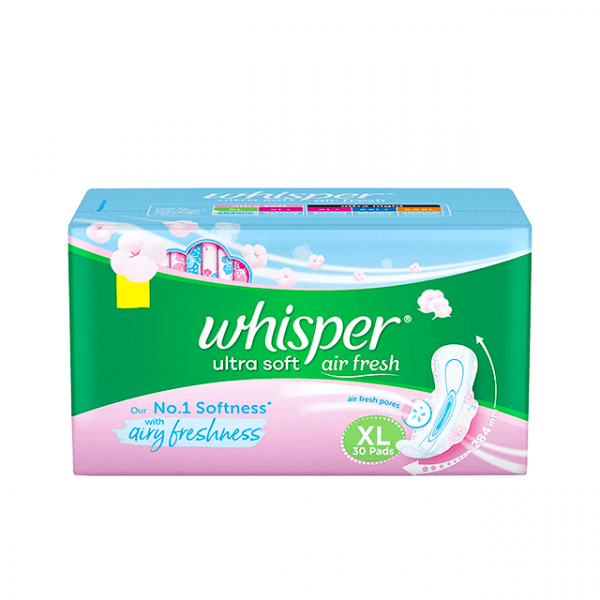 Whisper Ultra Soft XL Thirty Pads