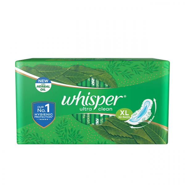 Whisper Ultra Clean XL Thirty Pads