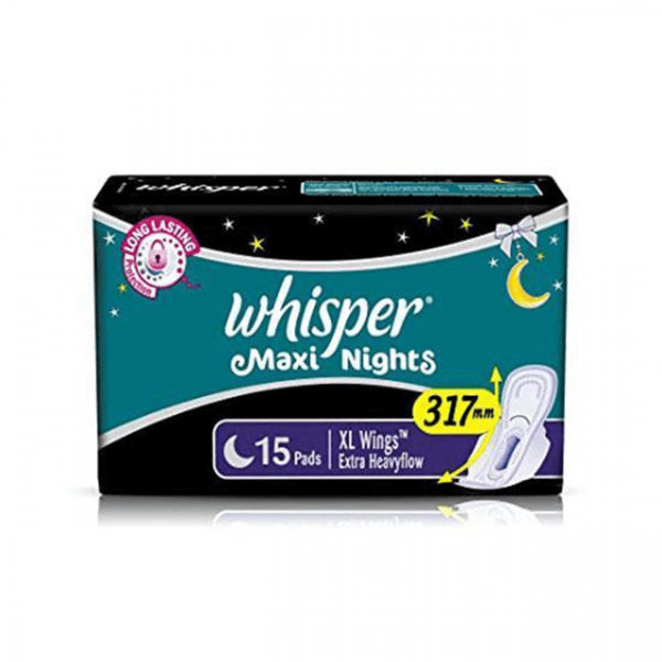 Whisper Maxi Nights XL Wings Fifteen Pads