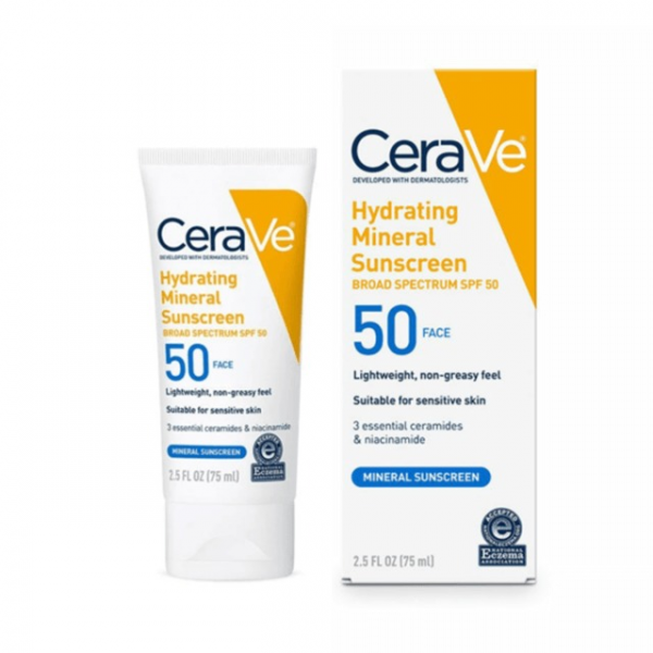 Cerave Hydrating Mineral Sunscreen spf 50