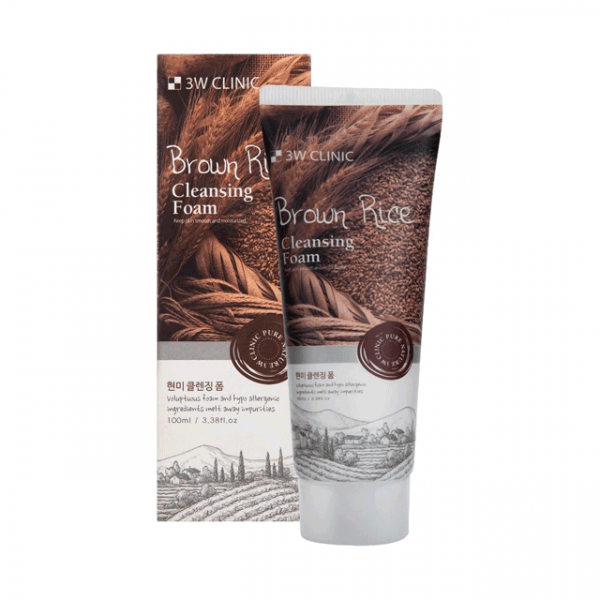 3W Clinic Brown Rice cleansing foam