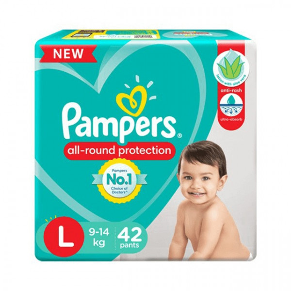 Pampers All Around Protection Large 9-14 Kg 42 Pants