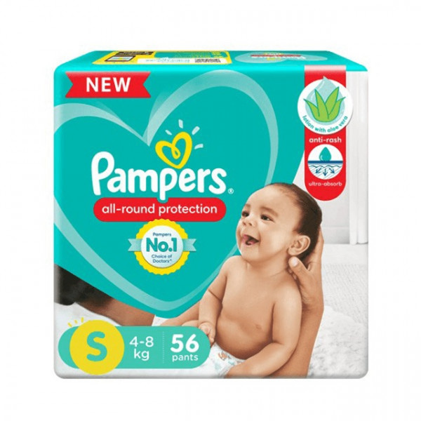 Pampers All Around Protection Small 4-8 kg 56 pants